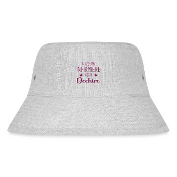 Ich bin eine Krankenschwester, die rockt - Stanley/Stella recycelter Bucket Hat - Grau meliert - Vorne