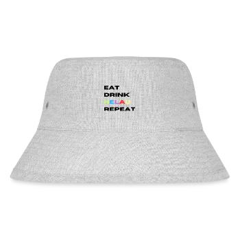 Drink | Helau | Fasching | Lustig | Karneval - Stanley/Stella recycelter Bucket Hat - Grau meliert - Vorne