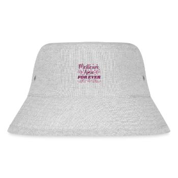 Der beste Freund der Welt - Geschenk zum Valentinstag - Stanley/Stella recycelter Bucket Hat - Grau meliert - Vorne