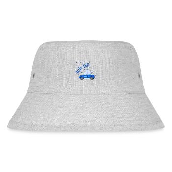 Polizeiauto Geburtstag Blau - Stanley/Stella recycelter Bucket Hat - Grau meliert - Vorne