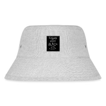 Echtet PottBlach Design IBAP IchBinAusmPott - Stanley/Stella recycelter Bucket Hat - Grau meliert - Vorne