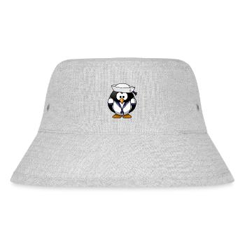 Matrosen Pinguin - Stanley/Stella recycelter Bucket Hat - Grau meliert - Vorne