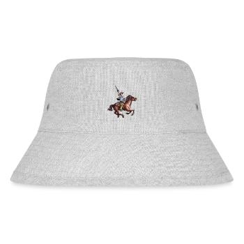 Comic Cowboy auf Pferd - Stanley/Stella recycelter Bucket Hat - Grau meliert - Vorne