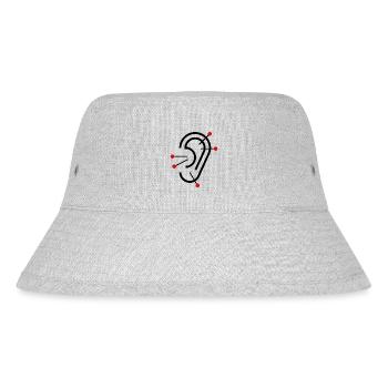 Akupunktur - Stanley/Stella recycelter Bucket Hat - Grau meliert - Vorne