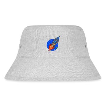 Funny Little Rocket - Stanley/Stella recycelter Bucket Hat - Grau meliert - Vorne