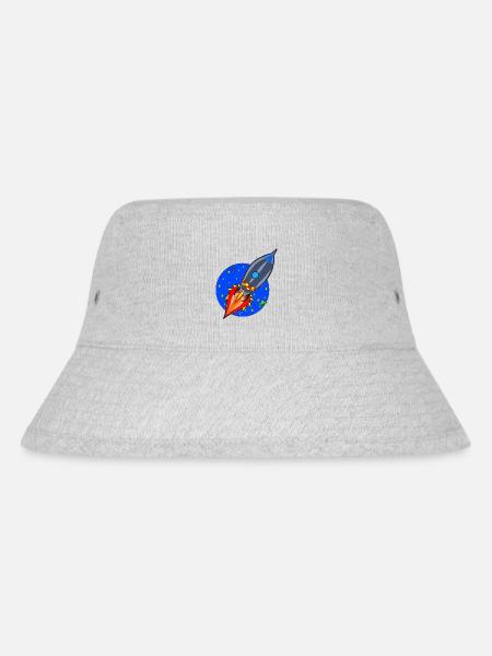 Funny Little Rocket - Stanley/Stella Recycled Bucket Hat - heather grey