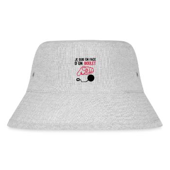 Ich bin vor Ball insulte2 Finger - Stanley/Stella recycelter Bucket Hat - Grau meliert - Vorne