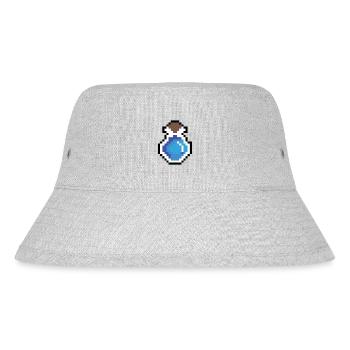 Potion blue pixel art - Stanley/Stella Recycled Bucket Hat - heather grey - Front