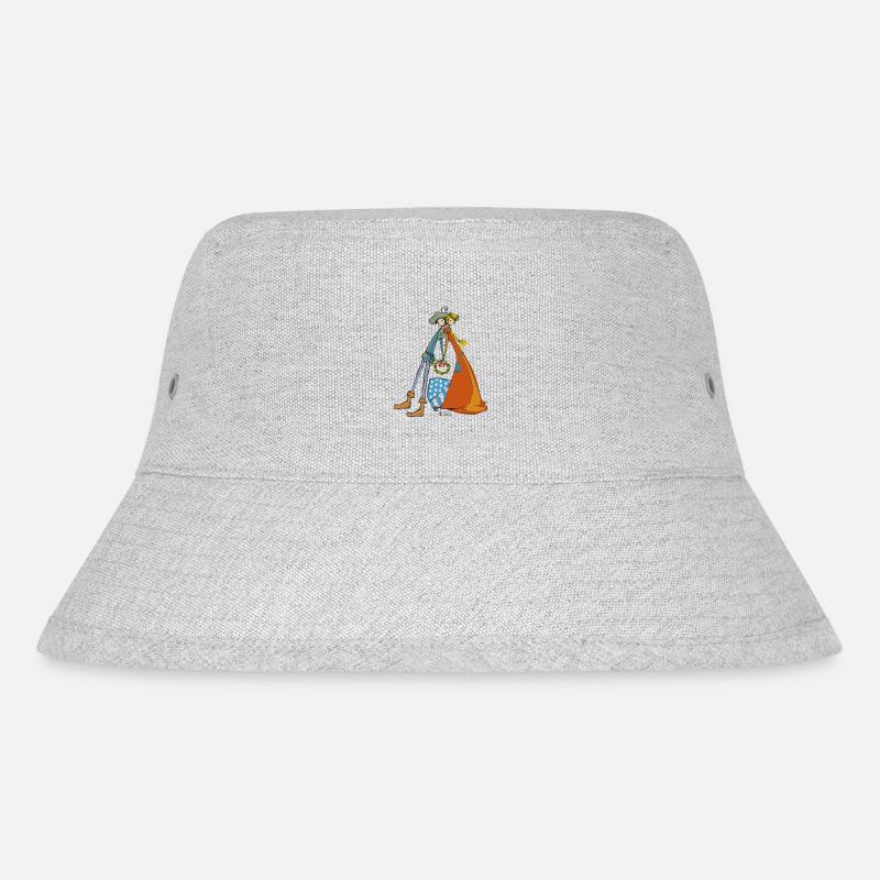 postkarte kl - Stanley/Stella recycelter Bucket Hat - Grau meliert