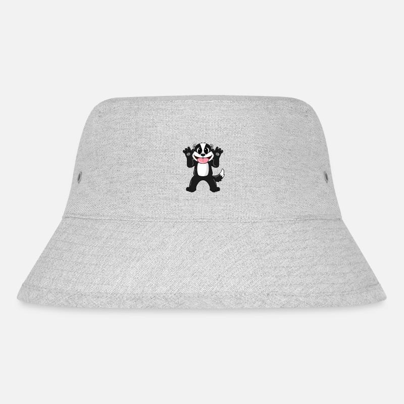 Dachs - Stanley/Stella recycelter Bucket Hat - Grau meliert