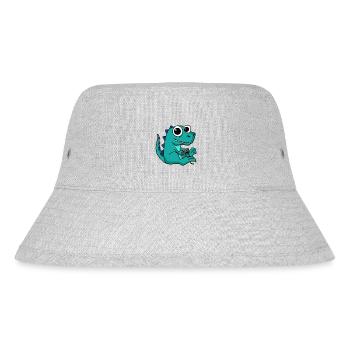 Gaming Dinosaur Sweet Gamer Nerd Animal Dear - Stanley/Stella Recycled Bucket Hat - heather grey - Front