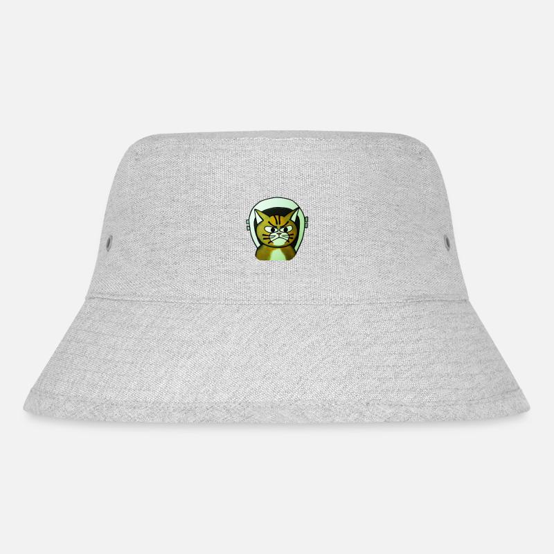 Furchteinflößende Katze im Weltraum - Stanley/Stella recycelter Bucket Hat - Grau meliert