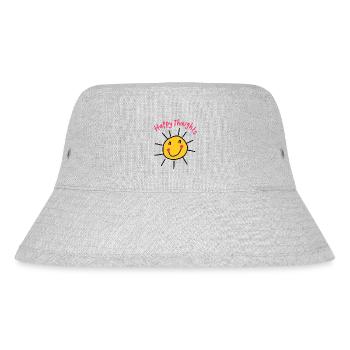 Sonne - Glückliche Gedanken - Stanley/Stella recycelter Bucket Hat - Grau meliert - Vorne