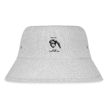 WARTE, LASS MICH DARÜBER NACHDENKEN - Schimpanse, grau - Stanley/Stella recycelter Bucket Hat - Grau meliert - Vorne