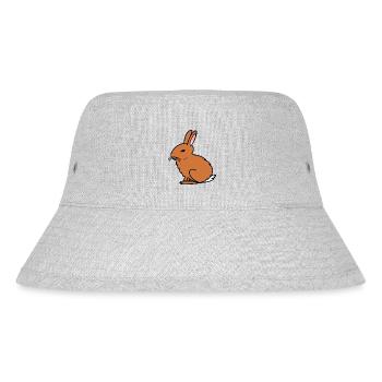 Kaninchen - Stanley/Stella recycelter Bucket Hat - Grau meliert - Vorne