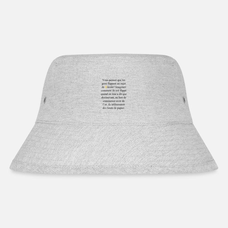 ₿TeeSee - Stanley/Stella recycelter Bucket Hat - Grau meliert