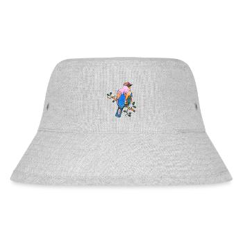 Colorful bird - Stanley/Stella Recycled Bucket Hat - heather grey - Front