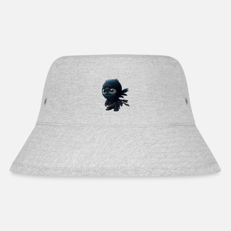 Ninja - Stanley/Stella recycelter Bucket Hat - Grau meliert