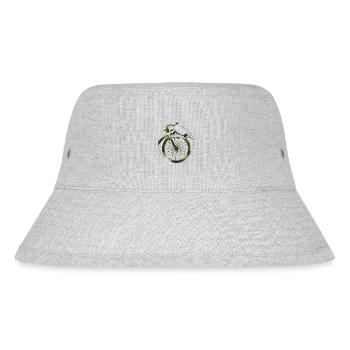Schotter, Mountainbike, Leidenschaft Radfahren, Radfahrer - Stanley/Stella recycelter Bucket Hat - Grau meliert - Vorne