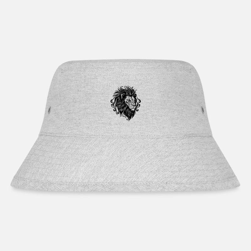 Löwe - Stanley/Stella recycelter Bucket Hat - Grau meliert