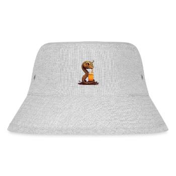 Süße coole Schlange mit Bier Comic Illustration - Stanley/Stella recycelter Bucket Hat - Grau meliert - Vorne