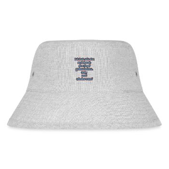witziges Nicht-Nachdenken-Design / lustige Sprüche - Stanley/Stella recycelter Bucket Hat - Grau meliert - Vorne