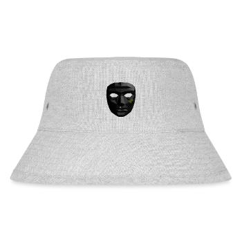 Geometrische Maske - Stanley/Stella recycelter Bucket Hat - Grau meliert - Vorne