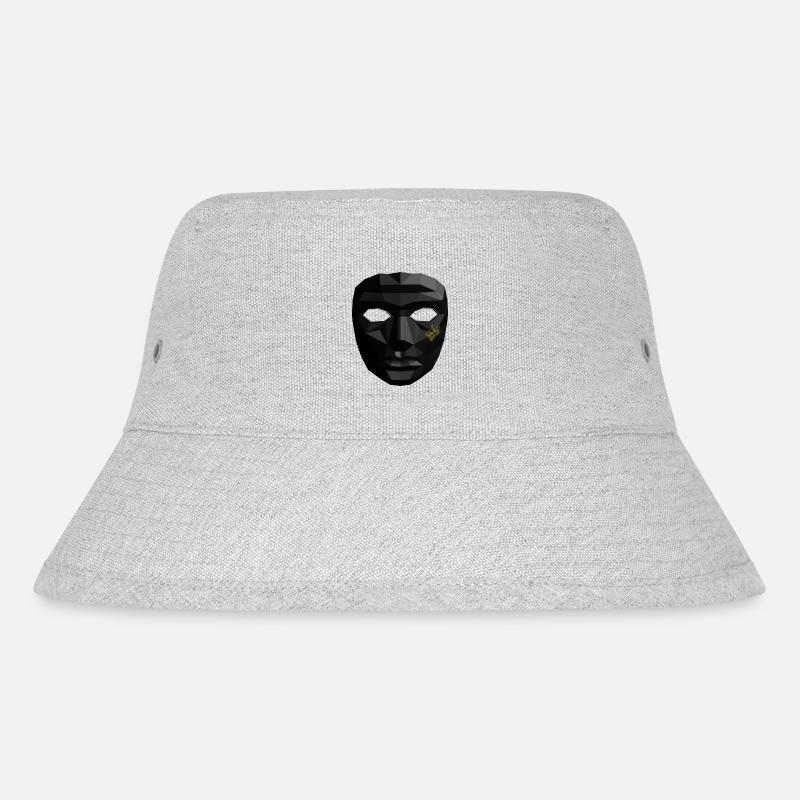 Geometric mask - Stanley/Stella Recycled Bucket Hat - heather grey