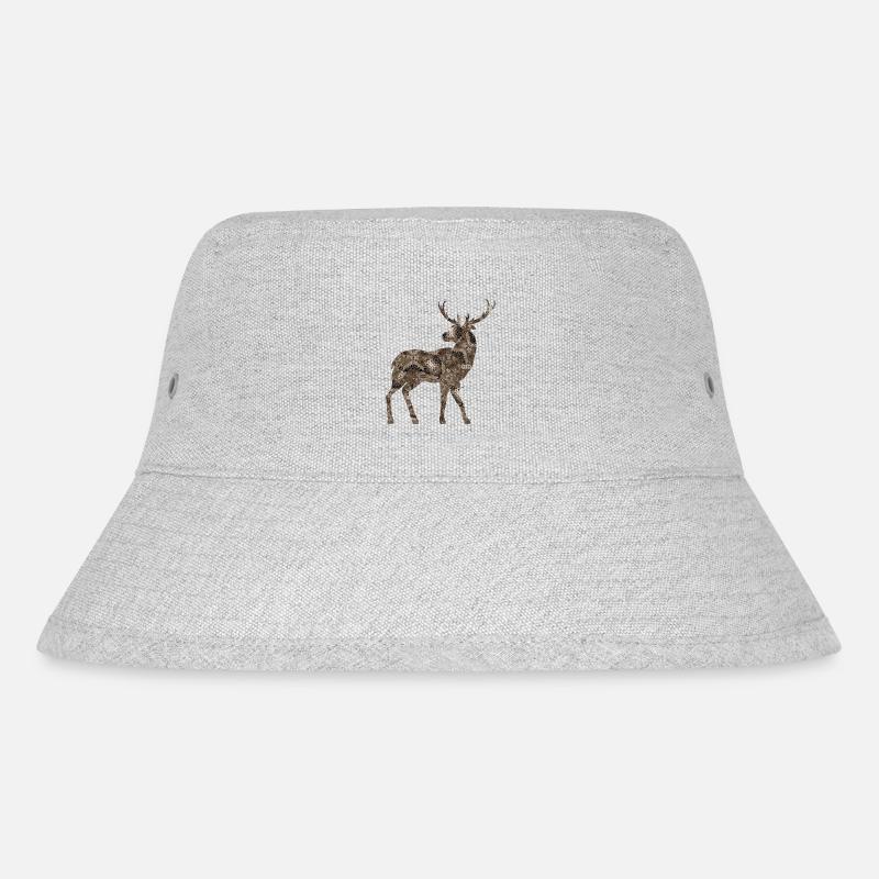 Hirsch - Stanley/Stella recycelter Bucket Hat - Grau meliert