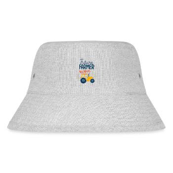 Kleiner Junge zukünftiger Landwirt - Stanley/Stella recycelter Bucket Hat - Grau meliert - Vorne