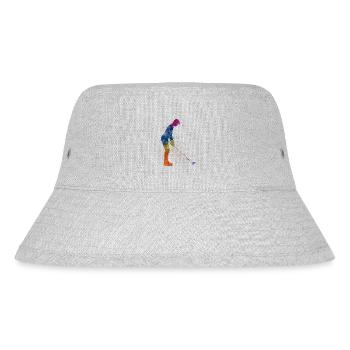 Golfspieler - Stanley/Stella recycelter Bucket Hat - Grau meliert - Vorne