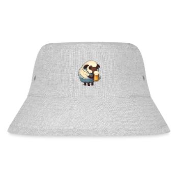 Little cute sheep with beer - Stanley/Stella Recycled Bucket Hat - heather grey - Front