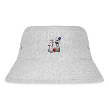 Katzen - Stanley/Stella recycelter Bucket Hat - Grau meliert - Vorne