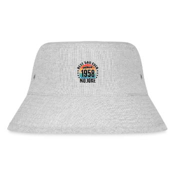 Best Dad Ever Since 1958 Variante No Joke - Stanley/Stella recycelter Bucket Hat - Grau meliert - Vorne
