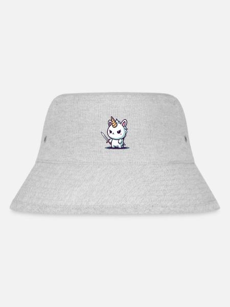 Unicorn bad ass - Stanley/Stella Recycled Bucket Hat - heather grey