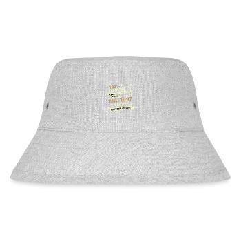26. Geburtstag Mai Jahrgang 1997 Geschenkidee - Stanley/Stella recycelter Bucket Hat - Grau meliert - Vorne