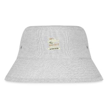 51. Geburtstag Mai Jahrgang 1972 Geschenkidee - Stanley/Stella recycelter Bucket Hat - Grau meliert - Vorne