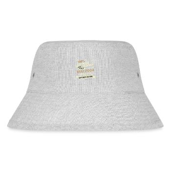19. Geburtstag Mai Jahrgang 2004 Geschenkidee - Stanley/Stella recycelter Bucket Hat - Grau meliert - Vorne