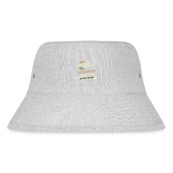 65. Geburtstag Mai Jahrgang 1958 Geschenkidee - Stanley/Stella recycelter Bucket Hat - Grau meliert - Vorne