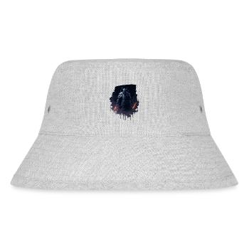 Dark knight with flames of fire as weapons - Stanley/Stella Recycled Bucket Hat - heather grey - Front