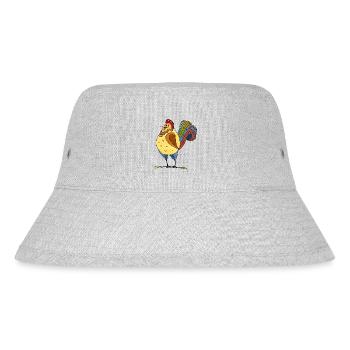Hahn - Stanley/Stella recycelter Bucket Hat - Grau meliert - Vorne