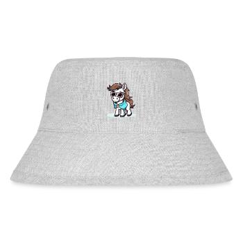 Tim das Pferd - Stanley/Stella recycelter Bucket Hat - Grau meliert - Vorne