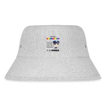 Bye Bye Kindergarten - Einschulung Polizist - Stanley/Stella recycelter Bucket Hat - Grau meliert - Vorne