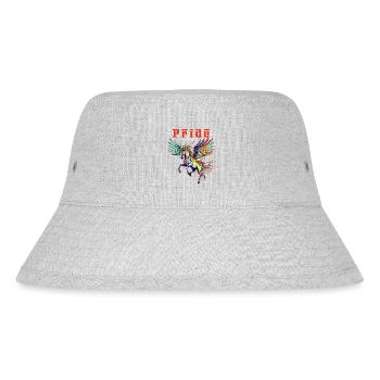 Ride with Pride Majestic Rainbow Pegasus Blood Red - Stanley/Stella Recycled Bucket Hat - heather grey - Front
