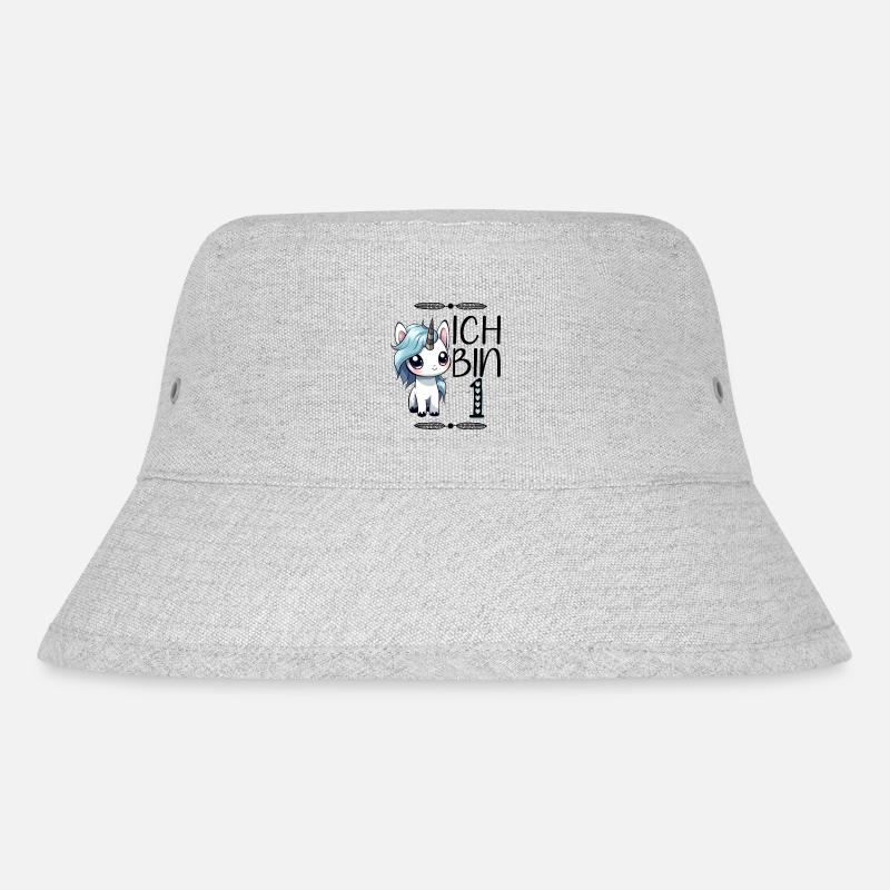 Einhorn Ich Bin 1 - Stanley/Stella recycelter Bucket Hat - Grau meliert