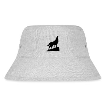 Wolf howls - Stanley/Stella Recycled Bucket Hat - heather grey - Front