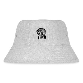 Grosser Schweizer Sennenhund Portrait Wilsigns - Stanley/Stella recycelter Bucket Hat - Grau meliert - Vorne