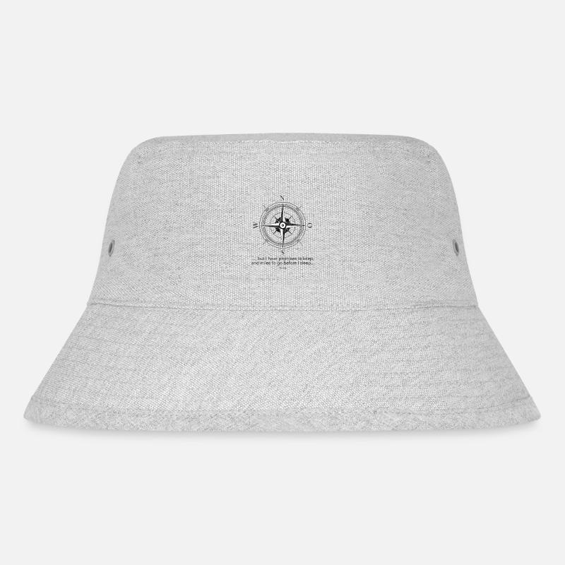 Kompass - Stanley/Stella recycelter Bucket Hat - Grau meliert