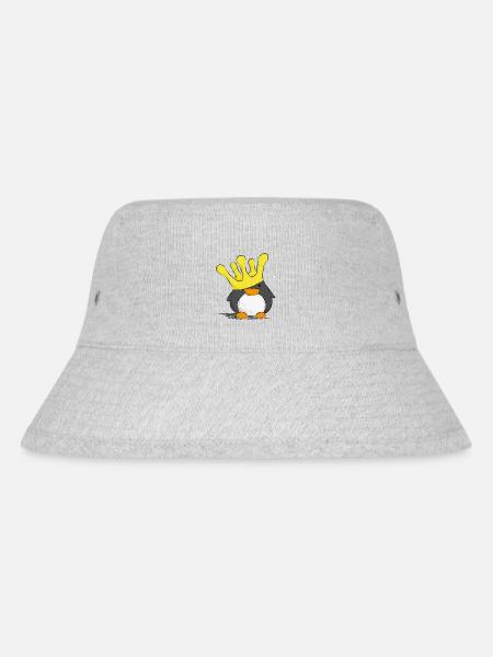 Pinguin - Stanley/Stella recycelter Bucket Hat - Grau meliert