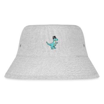hugadino magician dino, cute dinosaur - Stanley/Stella Recycled Bucket Hat - heather grey - Front